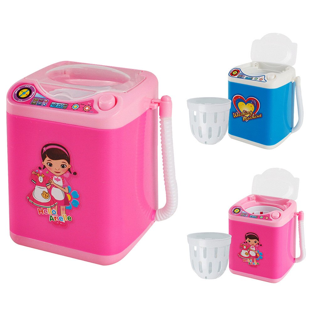 Mini Electric Washing Machine Toy Makeup Brushes Cleaning Dehydration Spin Dryer Have washing and drying function mini size Toy