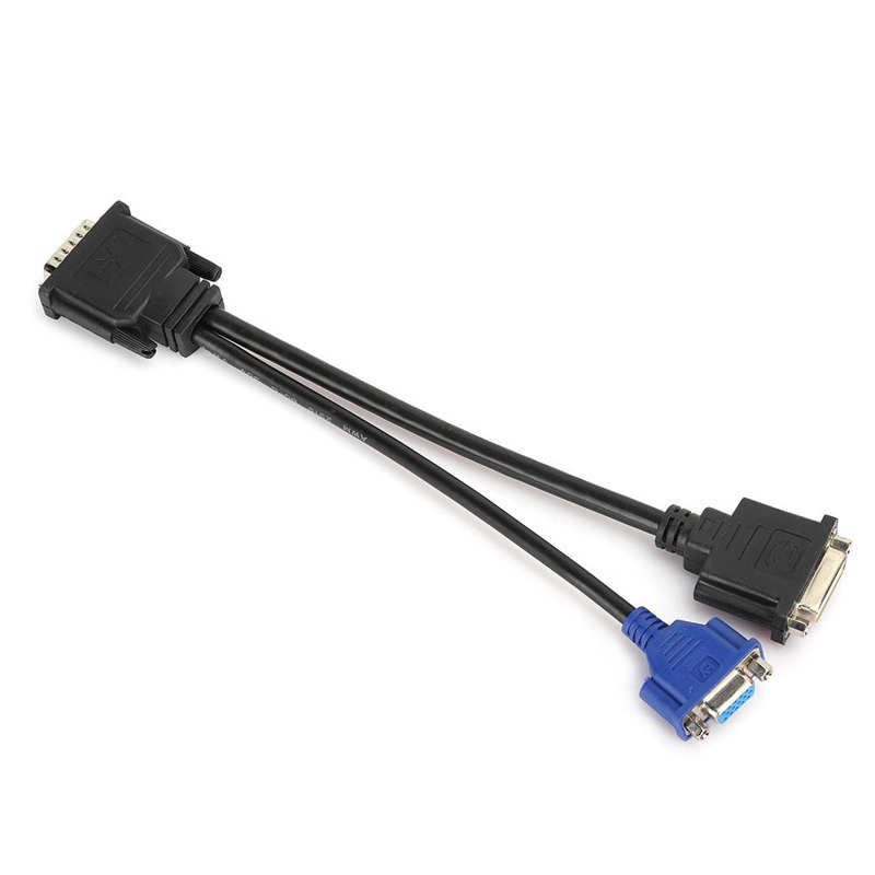 VGA DVI Cable Short Cable Computer Monitor Cable Female Extension Adapter Cable for Computer Monitor