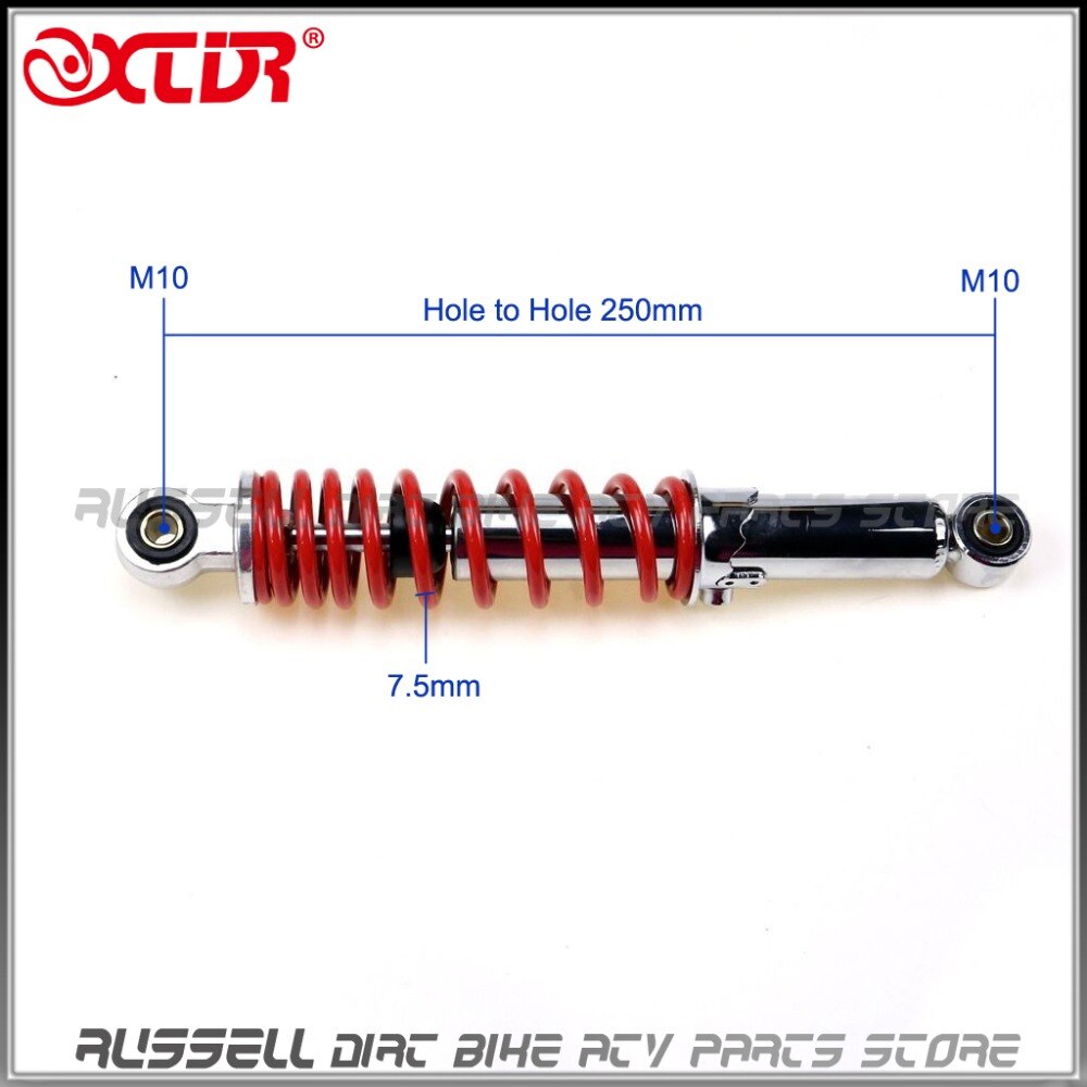 250mm Rear Shock Suspension Absorber 7.5mm SPRING 110cc 125cc ATV Dune Buggy