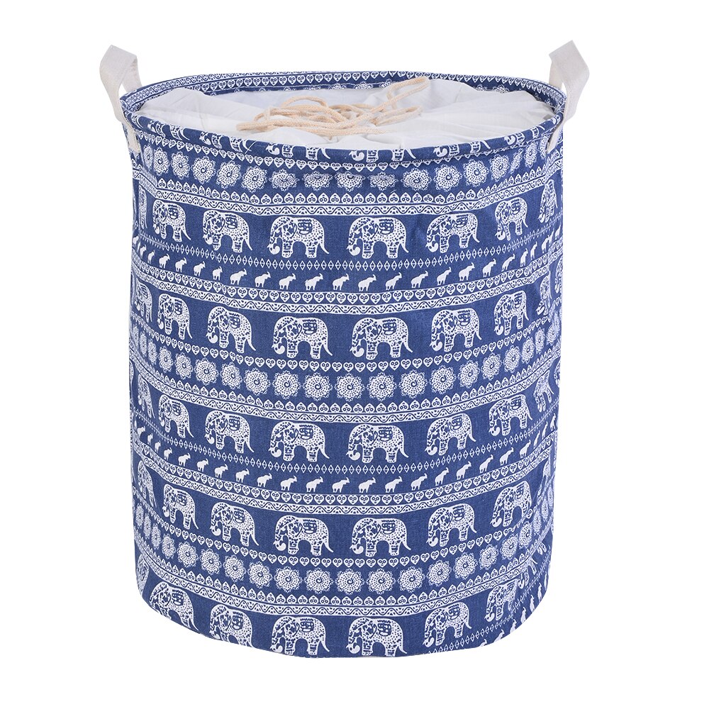 1pc Cotton And Linen Dust Collecting Bucket Hamper Washing Toy Dirty Clothes Storage Organizer Laundry Baskets Bin 35x45cm: E6 35x45cm