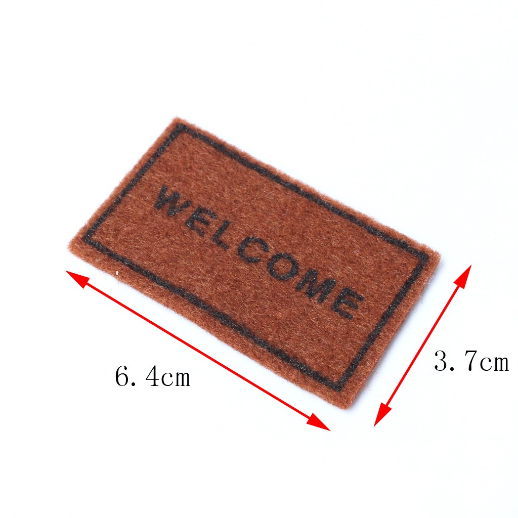 Dolls House Miniature Brown Rug Floor Carpet Furniture Accessories