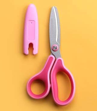 Kind Veiligheid Schaar Met Beschermhoes Handmatige Papier-cut Ronde Hoofd Huishoudelijke Art Draagbare Draagbare Papier Cutter: NO1