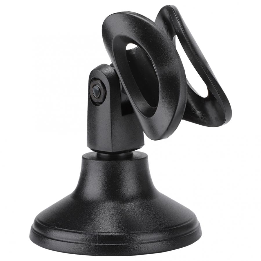 Stand Microphone ABS Plastic Adjustable Stable Desktop Microphone Base Shockproof Mic Clamp Clip Holder Black