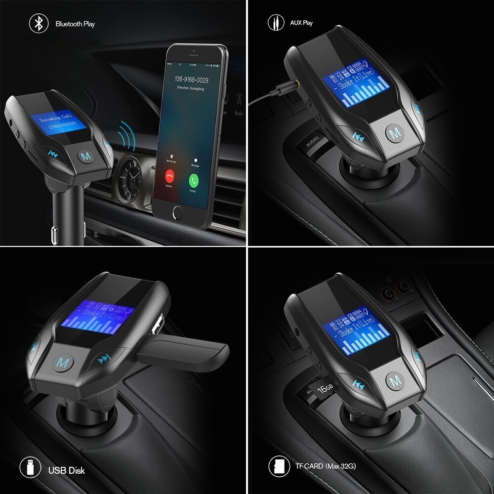 Fm Modulator Car LCD Mp3 Player Handsfree Fm Radio Transmitter Dual USB Charger 2.1A Car Kit Handsfree Wireless автомобильные