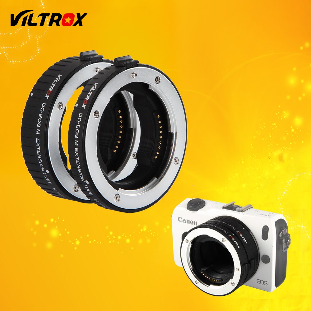 Viltrox DG-EOS M Auto Focus Macro Extension Tube Lens Adapter for Canon EOS M lens to EOS M EF-M M2 M3 M5 M6 M10 M50 M100 Camera