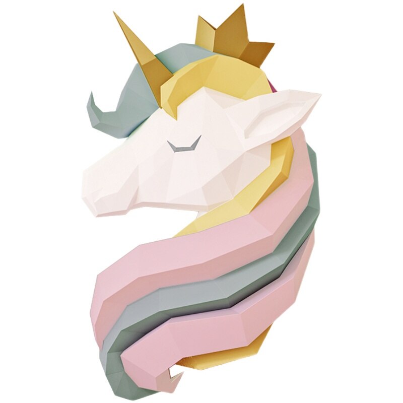 Eenhoorn Wanddecoratie Slaapkamer Kinderkamer Wanddecoratie Opknoping Kamer Layout Papieren Model Diy Handgemaakte