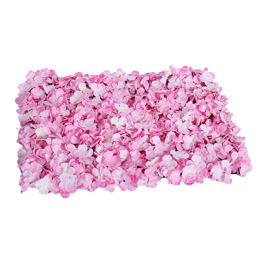 Kunstige hortensia blomster vægpaneler bryllupssted baggrund vægindretning
