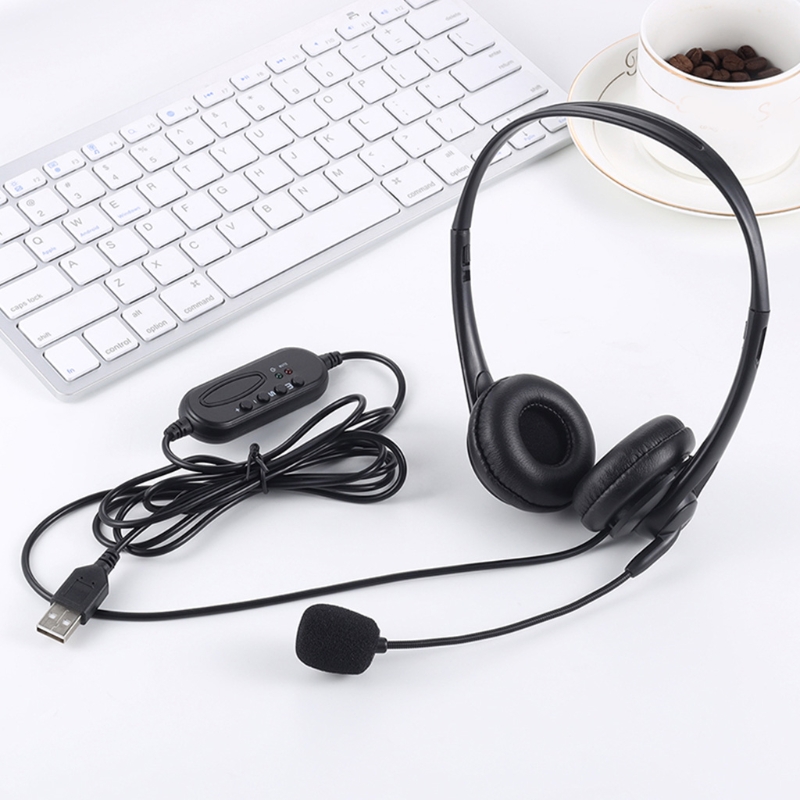 066A Telefoon Headset Met Microfoon Noise Cancelling &amp; Volumeregeling, Telefoon Headset Voor Kantoor, Clear Chat, ultra Comfort