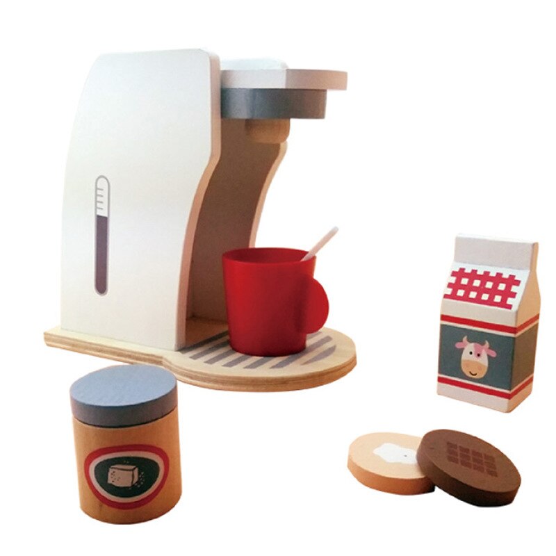 Haus spielzeug holz kaffee maschine frühstück kombination nachmittag Tee früHenne bildung Simulation spielzeug freundlicher Koch spielzeug