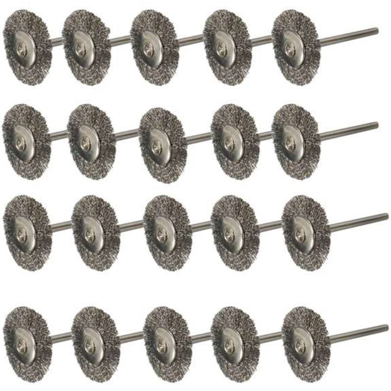 Steel Rotary Brush for 60Pcs m Shank Wire Wheel Brush Mini Drill Rotary Tool for Metal Rust Polishing