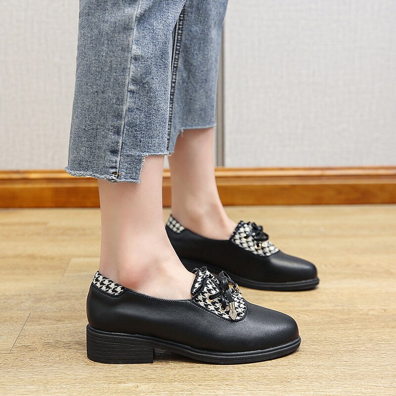 Enkele Schoenen Vrouwen En Najaar 3Cm Hoge Hakken Dikke Hakken Vrouwen Schoenen Populaire Schoenen casual Schoenen