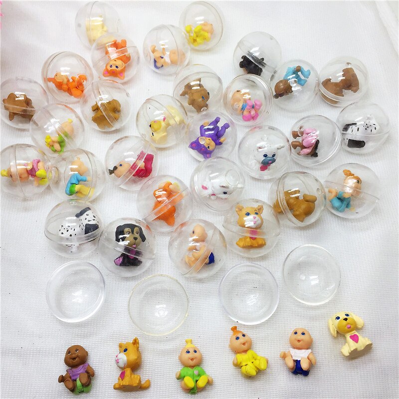 Jouet en plastique transparent de capsules de boule de diamètre de 28mm avec le jouet intérieur de petite figure envoyant aléatoirement pour le distributeur automatique