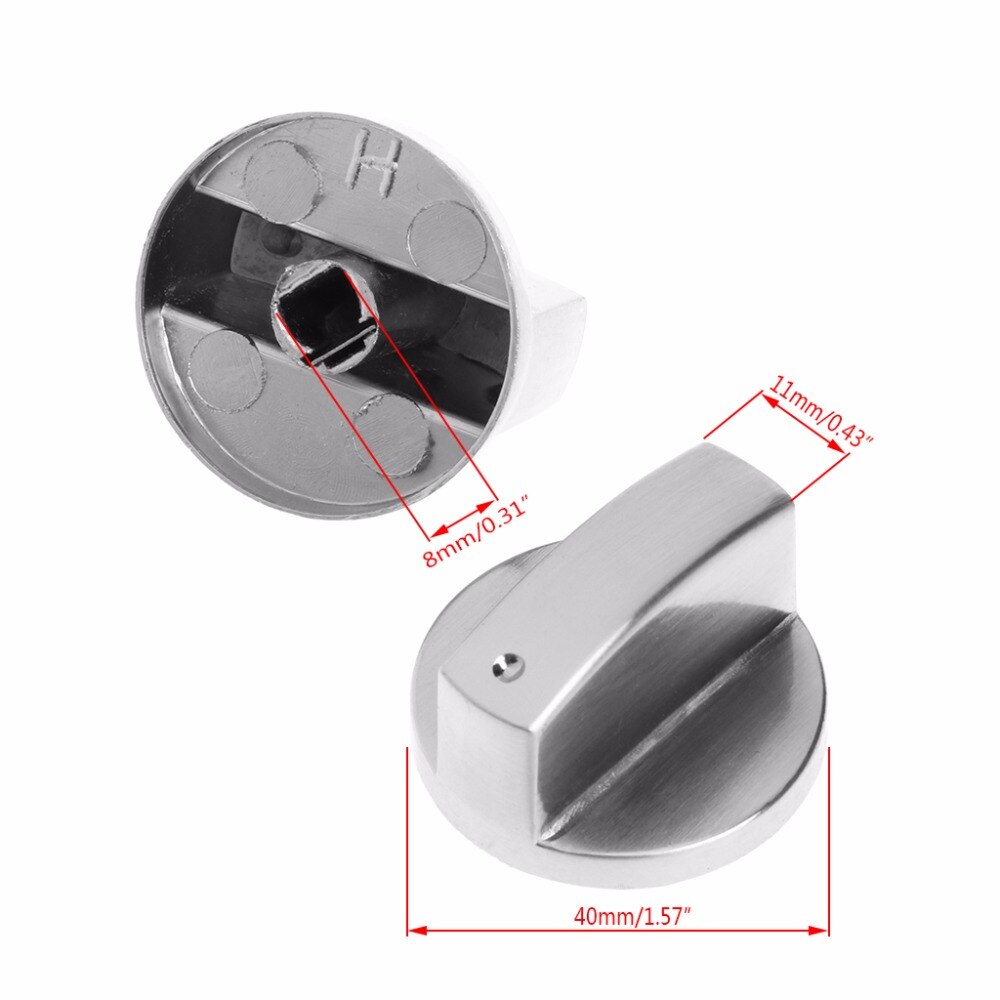 2Pcs Universal Cooker Oven Gas Stove Control Range Knob Switch Replacement Metal