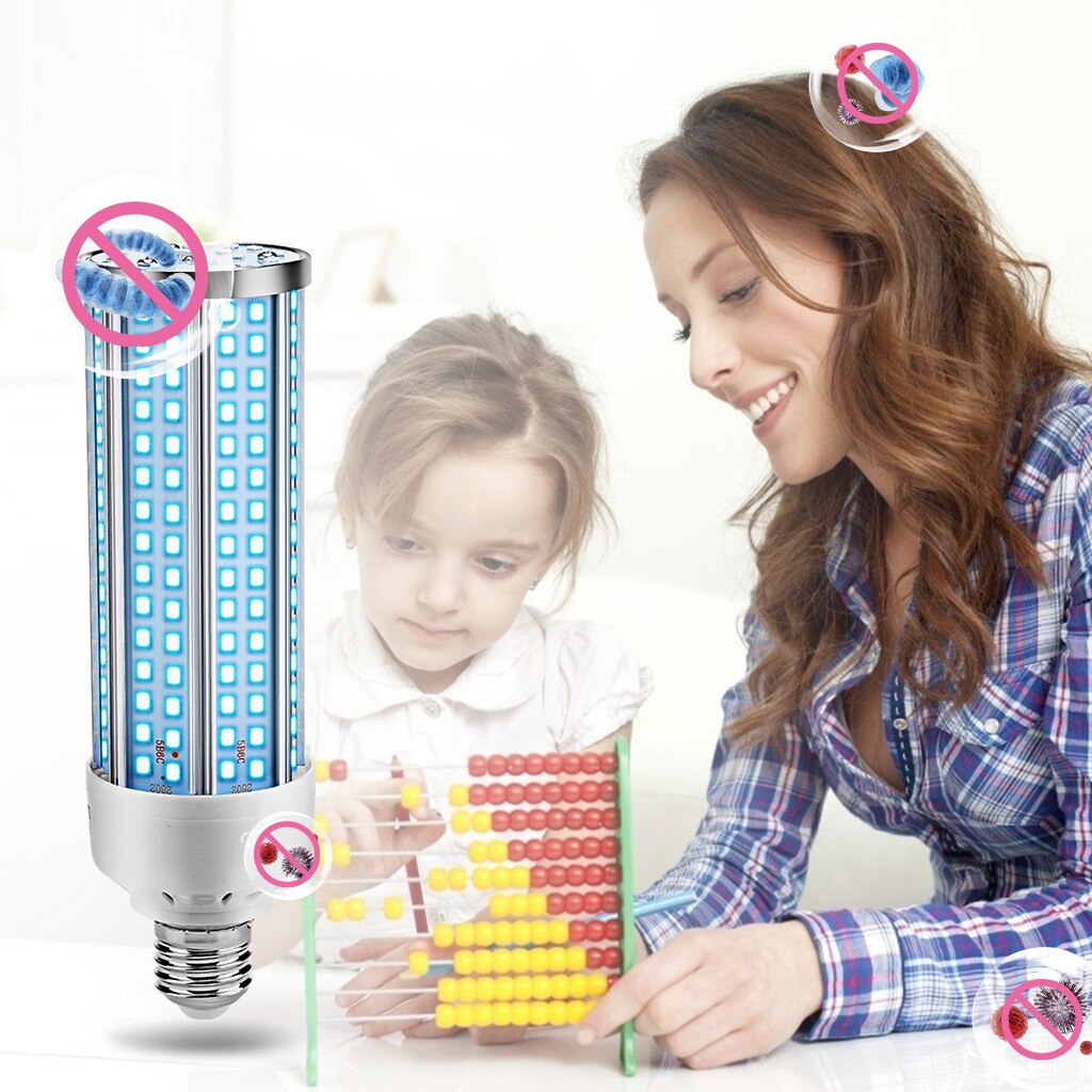 UVC Germicidal Lamp 230LED E27 60W LED Disinfection Light With Remote Control UVC Disinfection Sterilization Lamp 4.7