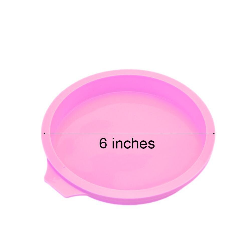 6 Inch Non-Stick Silicone Round Rainbow Cake Mold Baking Pan Set Silicone Pizza Mold For Rainbow Cake Fondant Decoration Tools