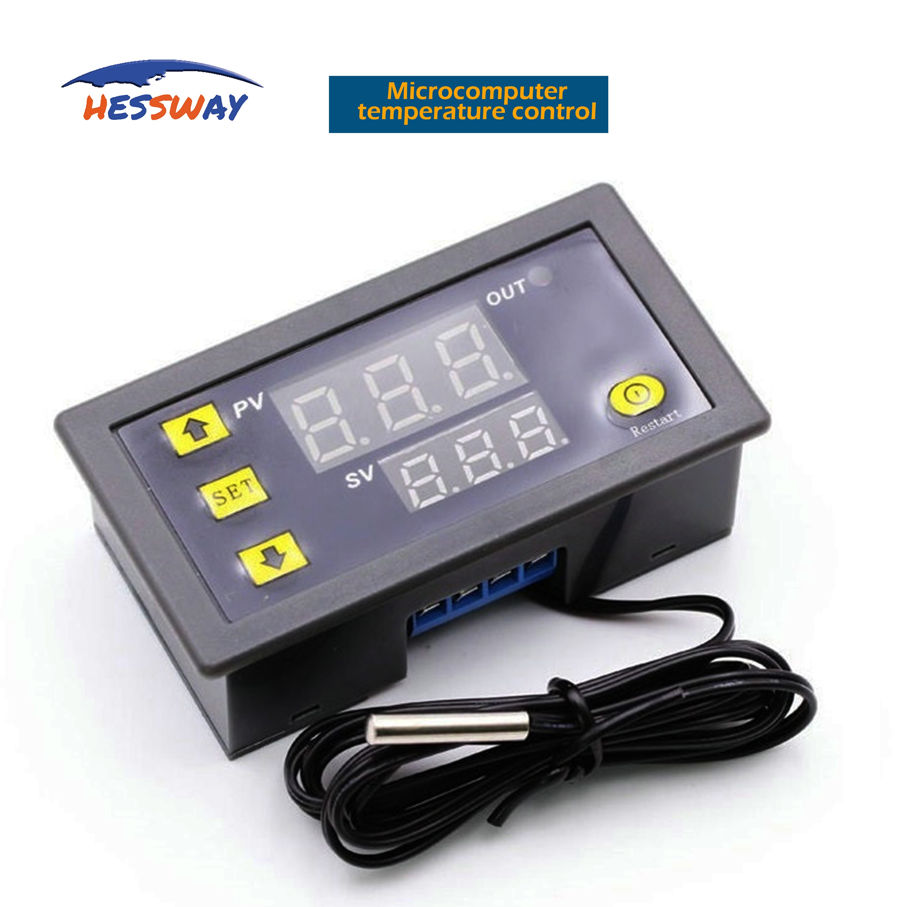 Compressor Delay Microcomputer Thermostat Heat&amp;Cool for LED Display Dry Contact Passive Free Connection Optional 12V 24V 110-230