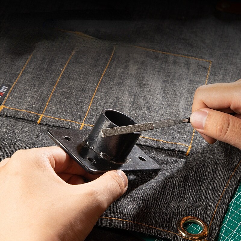 Deli 6 Pcs Set Plastic Dipped Handle Diamond Assorted File High Hardness Wear Resistant and Durable Household Woodworking Tool