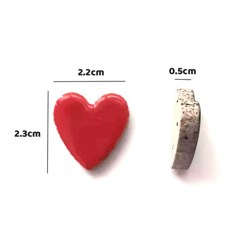Mosaico de porcelana con forma de corazón, baldosa de 250g, fabricación de mosaico artesanal, azulejos de cerámica de 2,2x2,3x0,5 cm, 60 piezas (6 piezas x 10 colores)