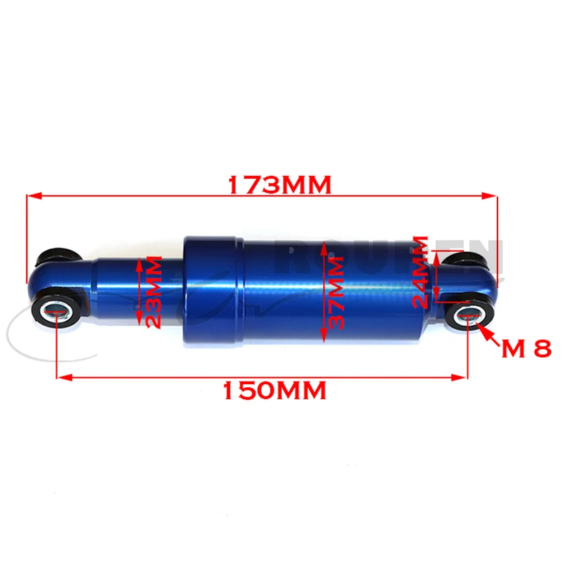 110mm 125mm 150mm Electric Scooter Hydraulic Suspensio Shock Absorber 750lbs Front and Rear Wheels All Inclusivex Anti Vibration