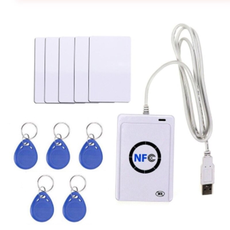Ig-nfc læser usb acr 122u kontaktløs smart ic kort skriver og læser smart rfid kopimaskine duplikator uid udskiftelig tag kort nøgle f: Default Title