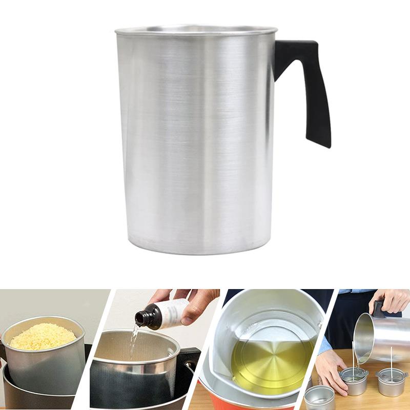 1.2/3L Kaars Melting Pot Wax Smelten Cup Wax Smelten Pot Kaars Maken Gieten Pot Voor Thuis Diy Roestvrij staal Kaars Set