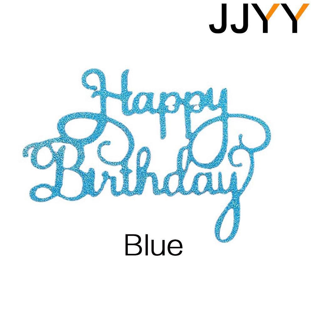 JJYY 5 stks Cake Vlag Toppers Verjaardagsfeestje Decoraties Kids Cake Topper Gelukkige Verjaardag Cupcake Toppers Verjaardagsfeestje Supplies: Blauw