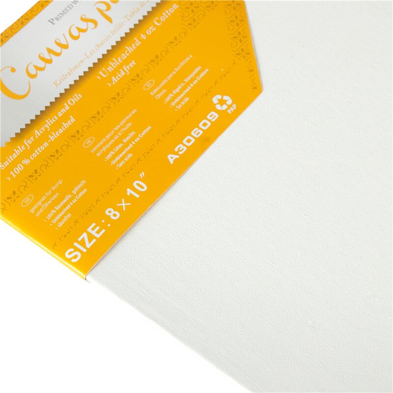 CONDA 20x25.4cm Canvas Panels Pack of 12 Artist Acid Free Canvas Board Oil Painting Board Art Supplies
