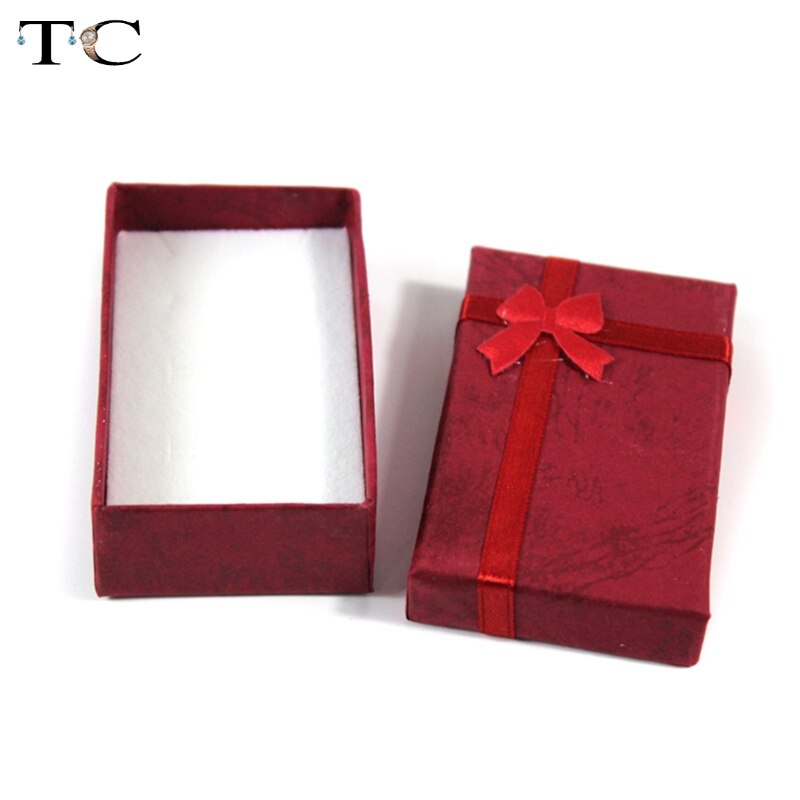 16 piezas conjuntos de joyas caja de caja de embalaje pendientes collar caja de soporte cajas de joyería al por mayor 5*8*2,5 cm