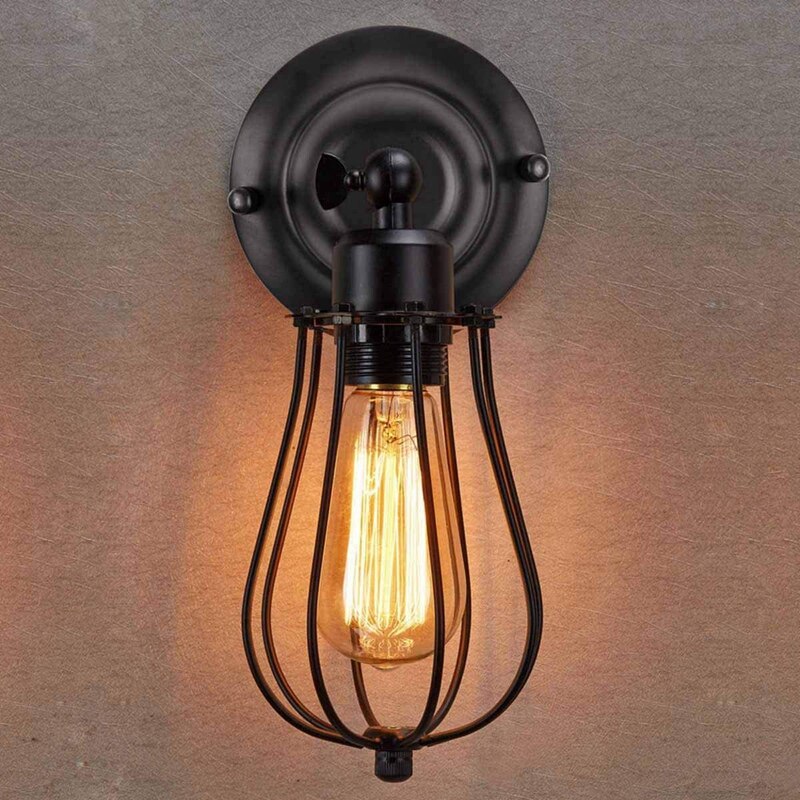 Retro bur lampeskærm, retro industriel gør-det-selv fuglebur lampe vagt, til loftsventilator lysekrone loftslampe væglampe