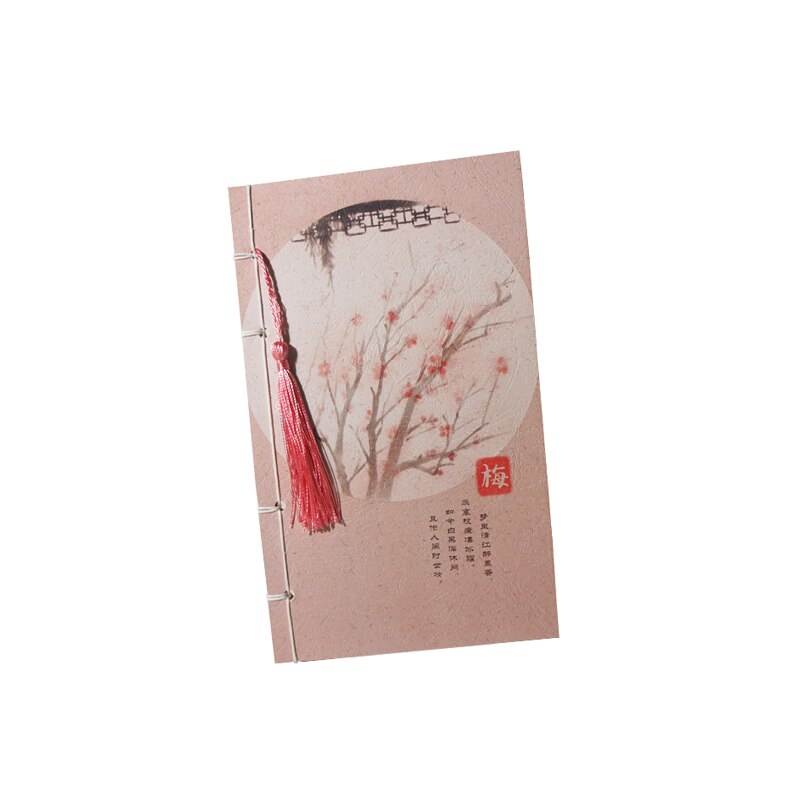 Vintage Notebook Chinese Style Notebook Retro Tassel Handmade Sketchbook Diary Book Stationery School Supplies: Style 6