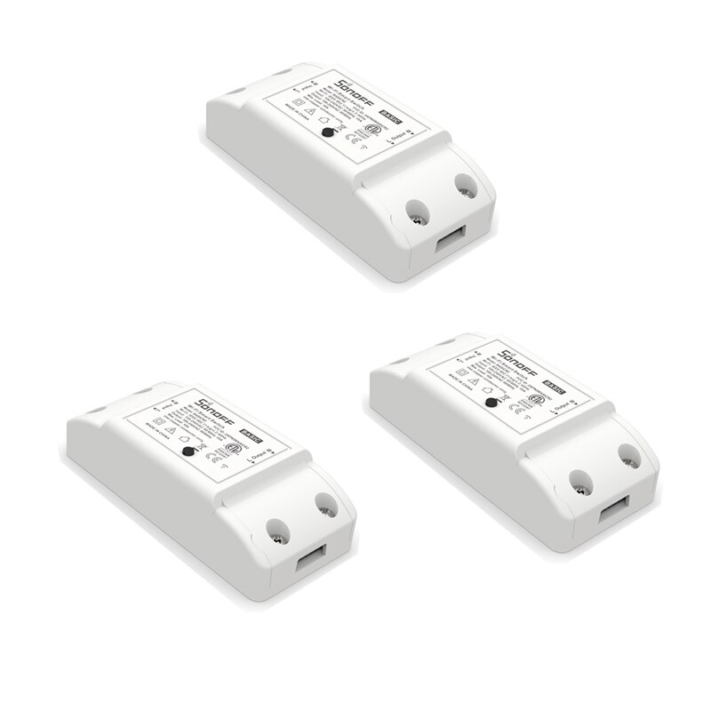 10PCS Sonoff Basic R2 Smart Home WiFi Wireless Remote Switch Module For Apple Android APP For ITEAD EWeLink APP Control: 3PCS