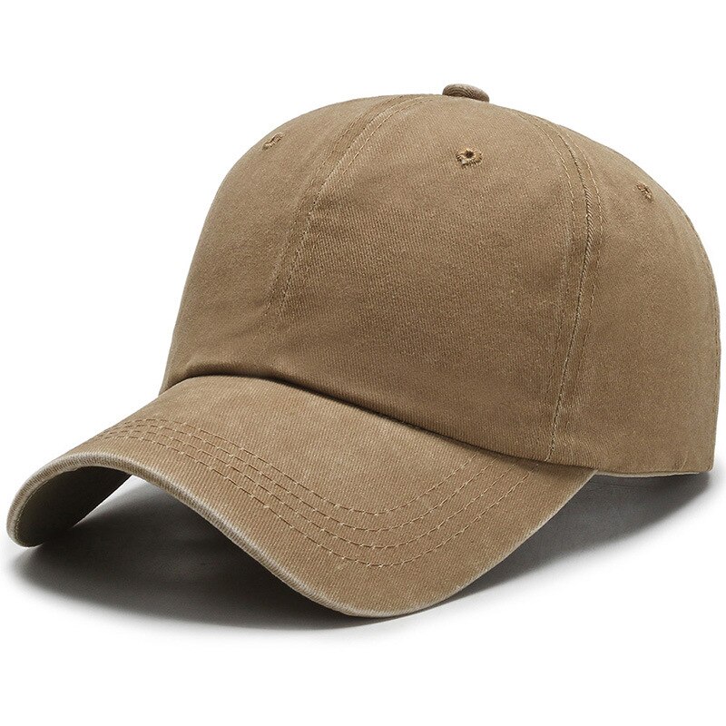 Baseball-lippis miesten snapback-lippis naisille yksiväriset lippalakit vintage-puuvillalippikset miehille luuurheilulippikset: Khaki