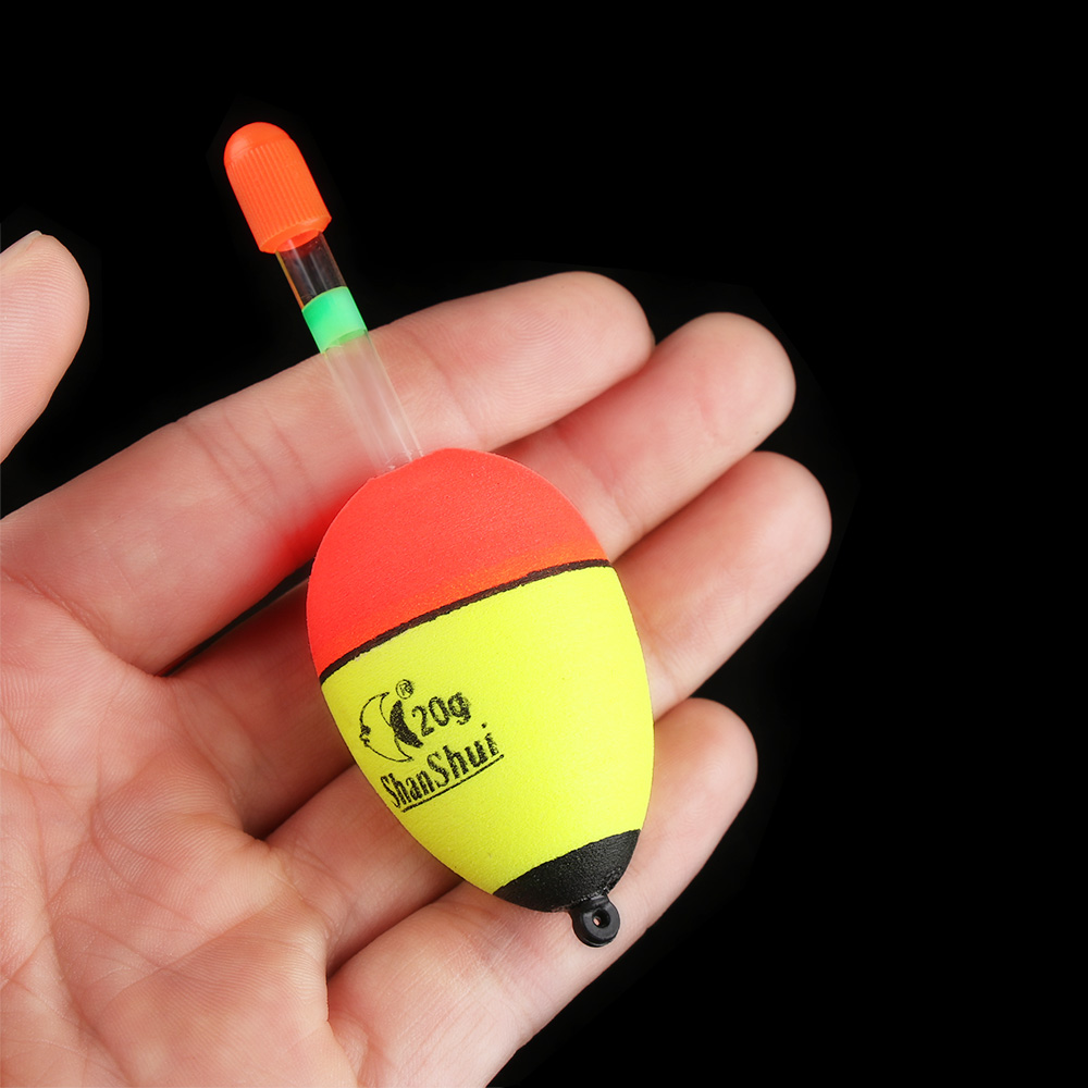 Flotador luminoso de espuma EVA para pesca nocturna, palo de luz de plástico para pesca en roca marina, 5/8/10/15/20/30/40/50/60g, 2 piezas