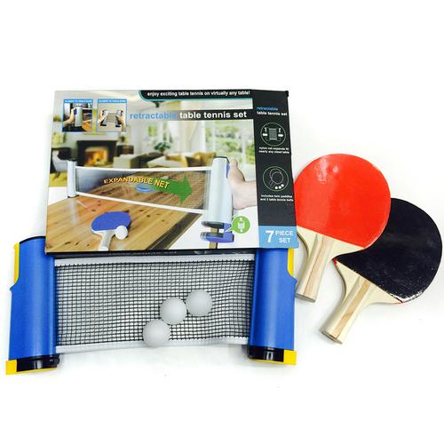 Portable Table Tennis Net Racket Set Max Telescopic Ping Pong Net Rack With Table Tennis Paddle Balls Kit Training Accessories: A