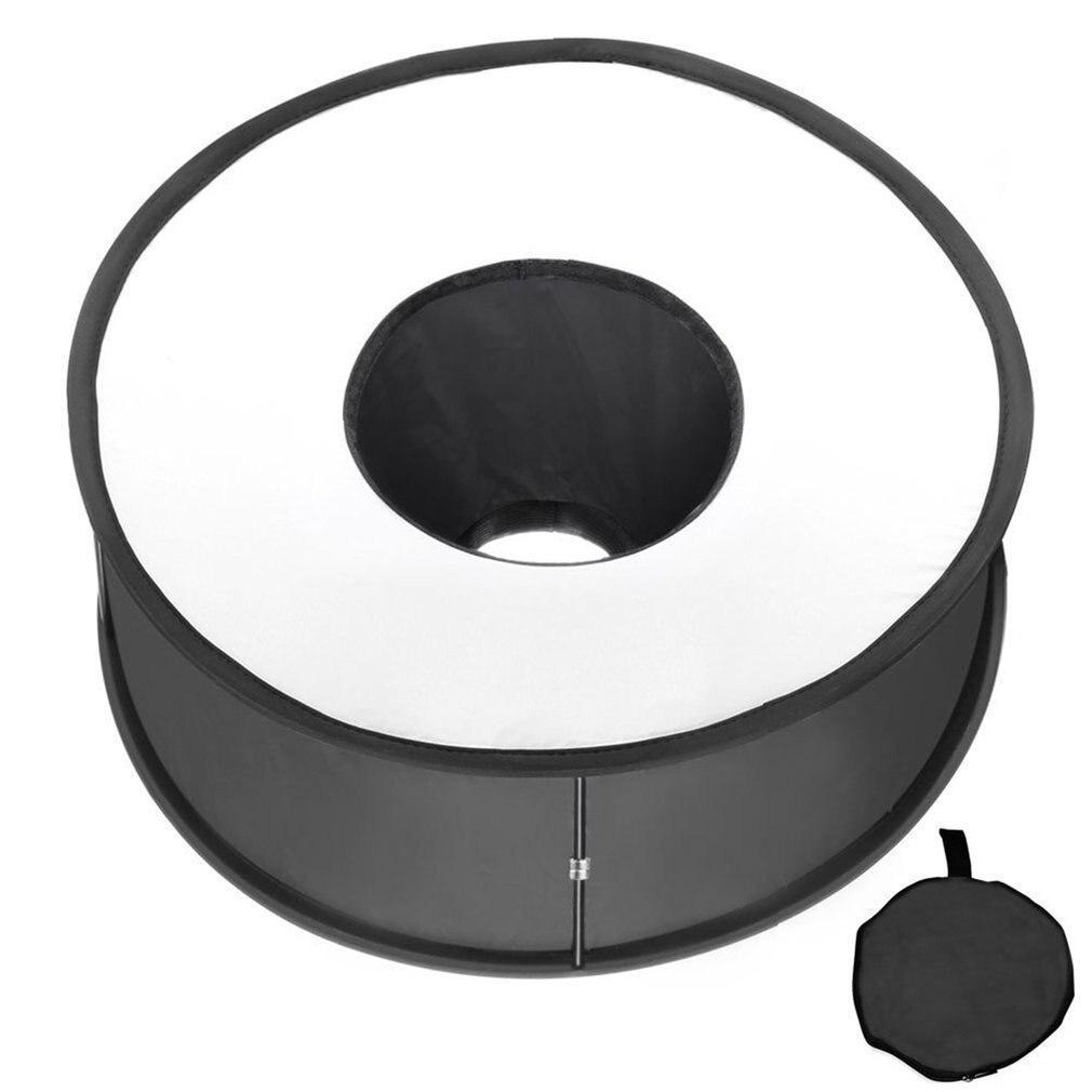 Ringsoftbox speedlite softbox flitser lichtstatief 45cm opvouwbare diffuser ring speedlight softbox voor canon nikon speedlight