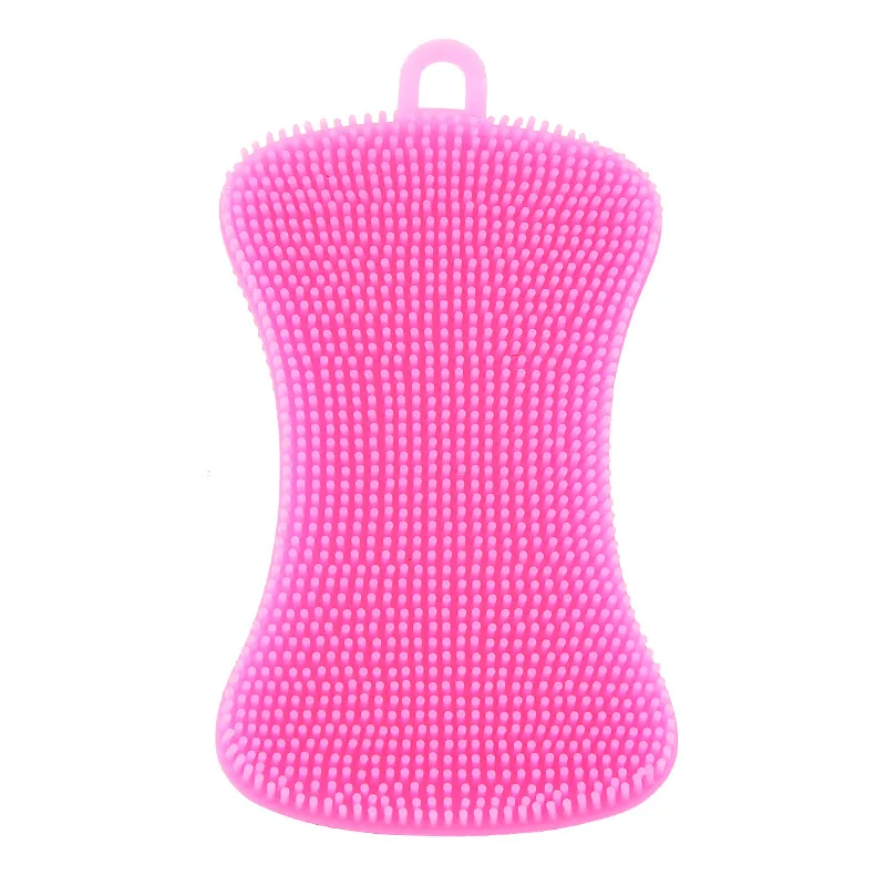 Esponja de silicona para cocina, depurador para lavar platos, esponja de limpieza para el hogar, utensilios de cocina, accesorios de cepillo para platos, 1 Uds.: Blanco