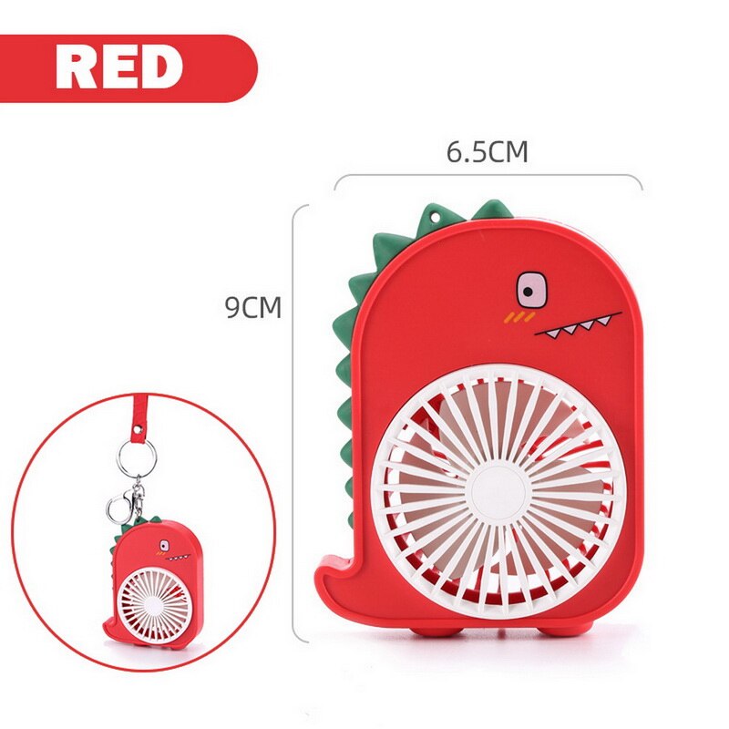 Mini Ventilator Draagbare Persoonlijke Ventilator Met 2 Snelheden En Sleutelhanger: red