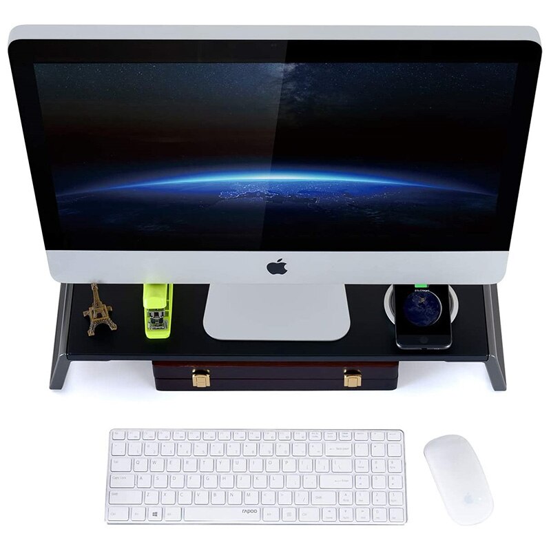 General Metal Feet Monitor Stand Riser Notebook Laptop Support Monitor Holder for Computer Laptop iMac TV LCD Display Printer