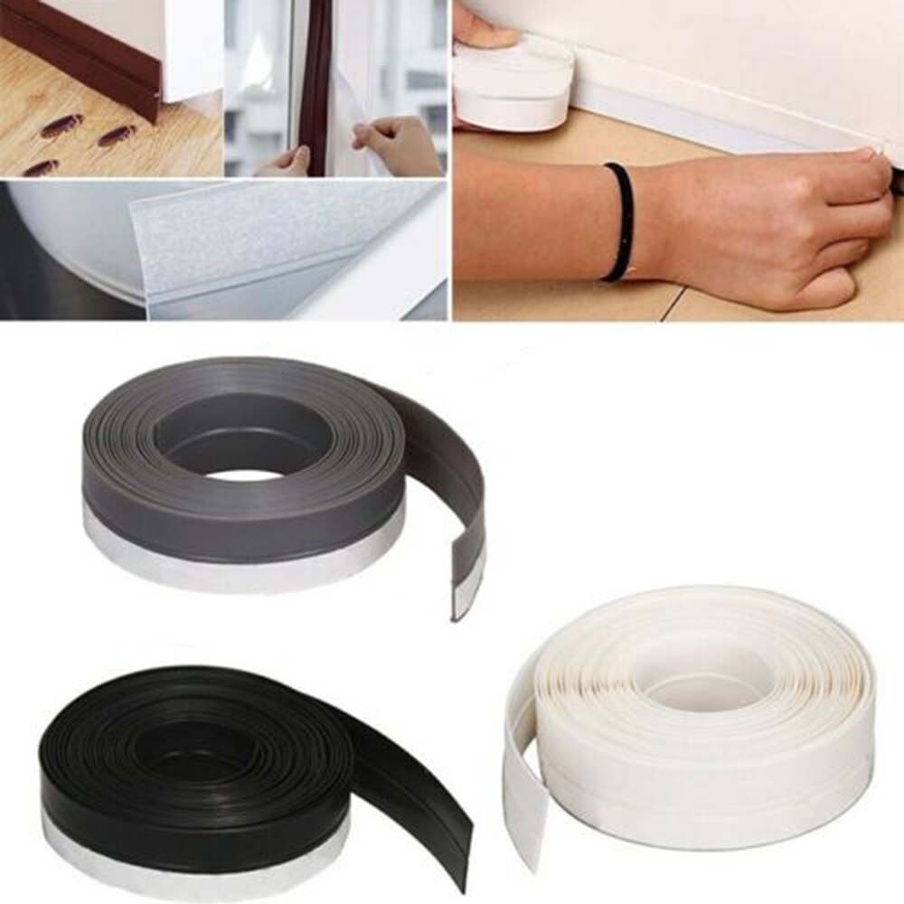 Self-adhesive Door Window Cabinets Bottom Seal Waterproof Rubber Strip 5 Metre