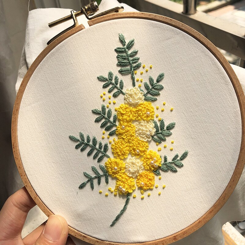 Blomster mønster broderi nybegynner brodert materiale pakke europeisk diy håndverk nybegynner korssting tilbehør