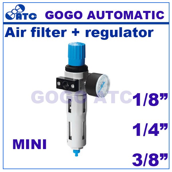 GOGO-régulateur de pression d'air pneumatique de , MINI-type LFR, 1/8, 1/4, 3/8 pouces, avec manomètre