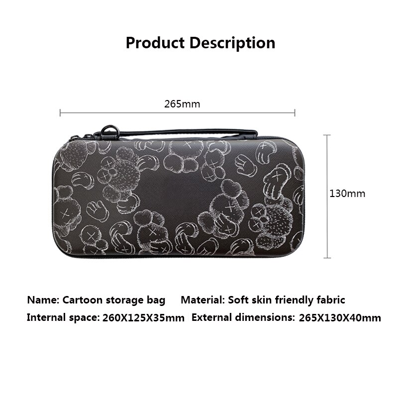 Cartoon Cute torba do przechowywania na suwak do konsoli Nintendo Switch konsola do gier Shell Cover Kawaii Travel futerał ochronny nowy prezent