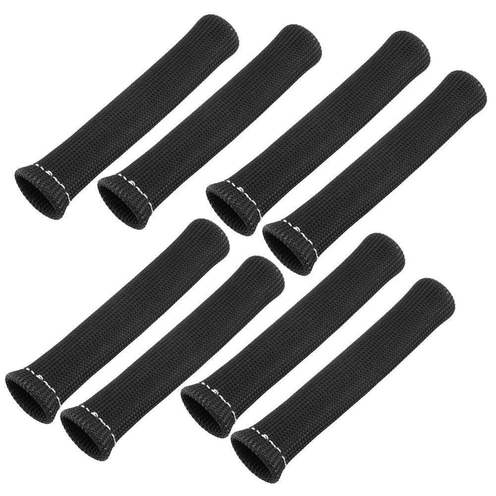 8PCS Black Red 1200° Spark Plug Wire Boots Heat Shield Protector Sleeve SBC BBC 350 454: Black