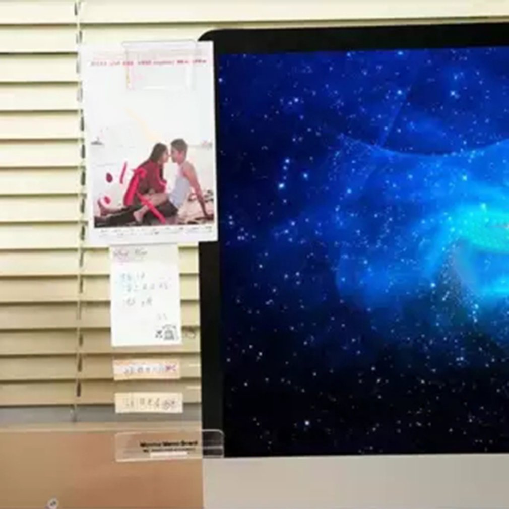 Right/Left Paste Computer Monitor Sticker Sticker Acrylic Screen Notes Record Clip Charging Hole Phone Holder