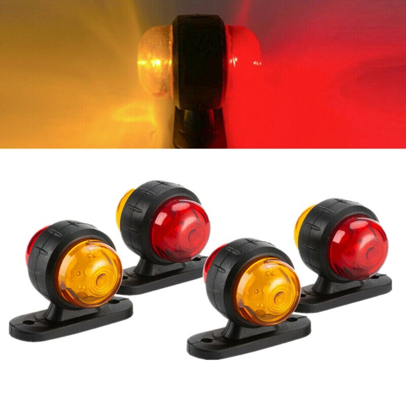 Lamp Side Marker Lights Car Truck 12V/24V Red Amber Side Marker Lights