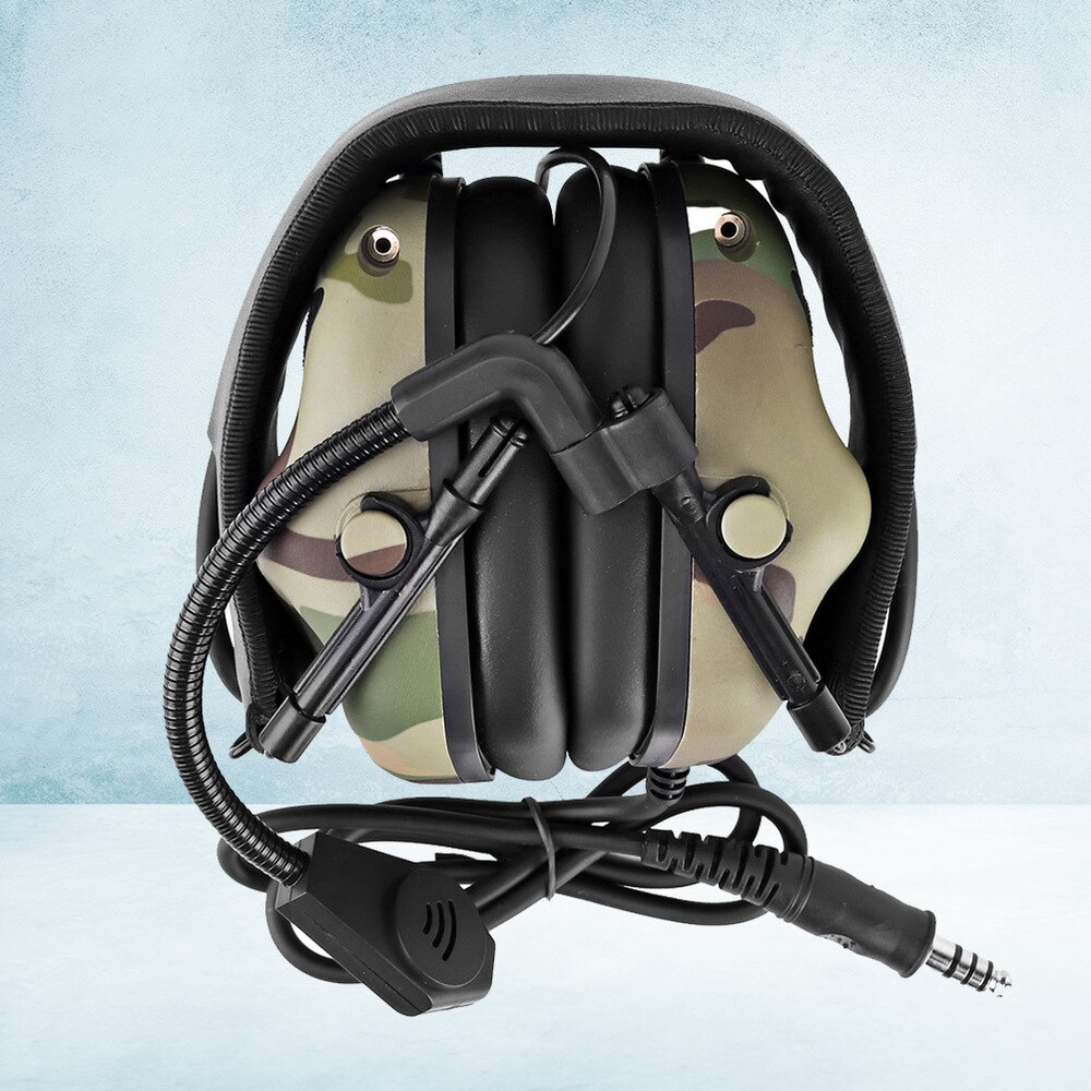 Noise Canceling Walkie Talkie Headphones for Communication Sound Pickup Noise Reduction Outdoor Headset (Carbon: As Shown 2