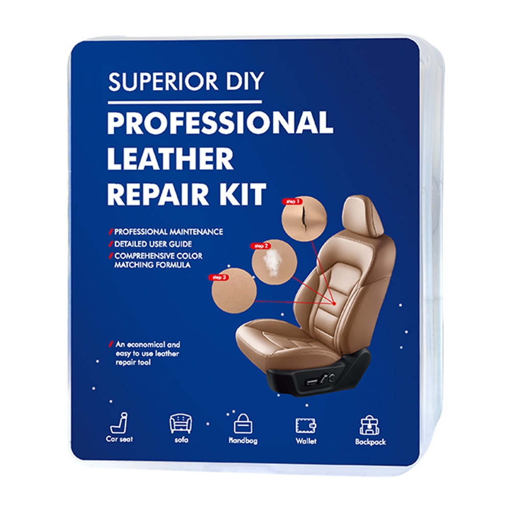 Car Seat Sofa No Heat Leather Vinyl Repair Kit for Car Leather Seat Bag Rips Gouges Repair Cream Retreading Refurbish Repair Too