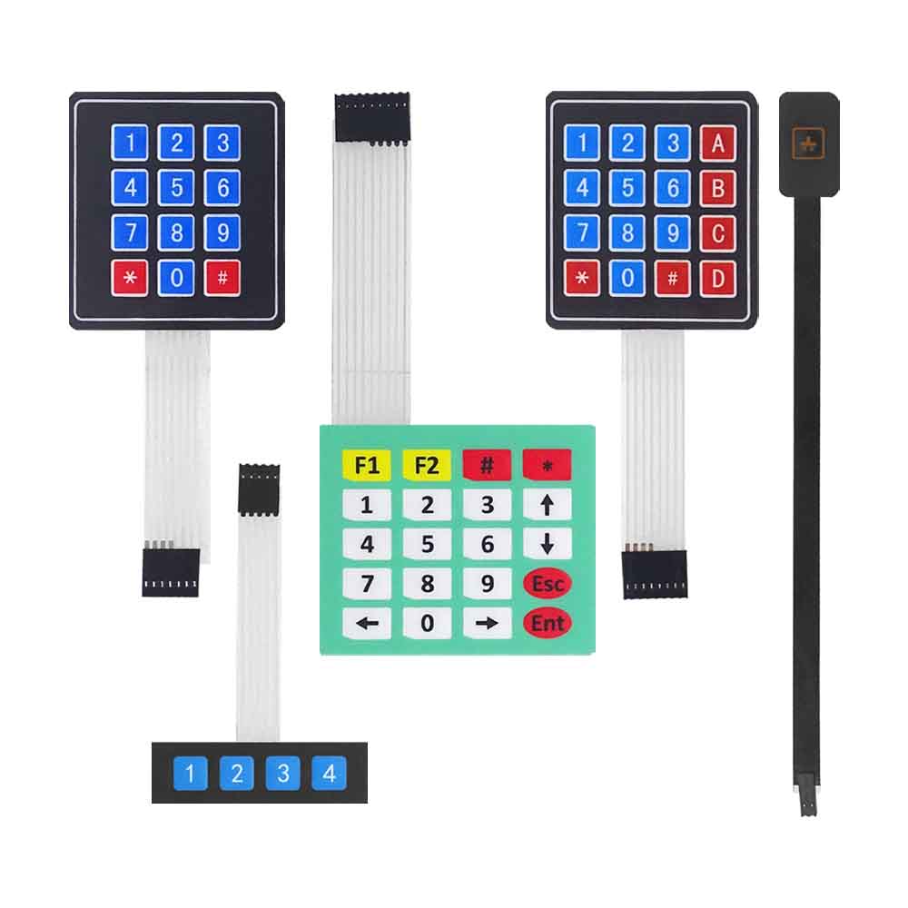 1 2 3 4 12 16 20 Key Button Membrane Switch 1x4 3x4 4x4 4x5 Keys Matrix Array Keyboard Keypad Control Panel DIY Kit For Arduino