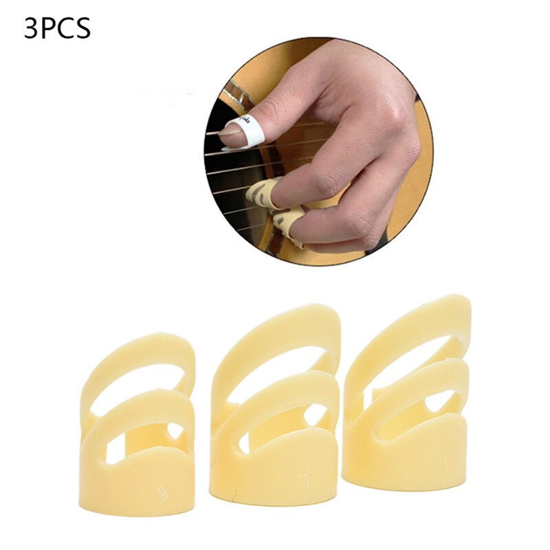 3pcs/set Guitar Finger Picks Electric Guitar Stringed Instrument Pick Supplies Gmarty
