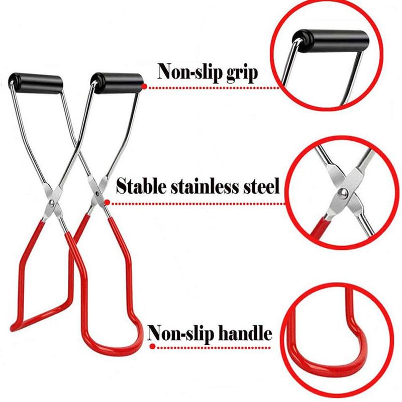 Kitchen Tool Can Tongs Clip Canning Jar Lifter With Grip Handle Heat Resistance Anti-clip Jar Glass Bottle Holder Cans Clamp